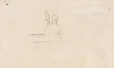 Sketch for Pavilion Near a Mosque av Félix Ziem