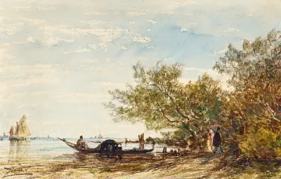 Venise, Mazzorbo av Félix Ziem
