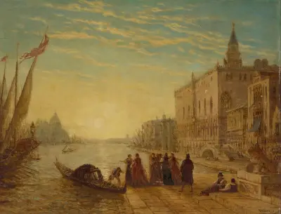 Venedig, Schiavonerquai av Félix Ziem