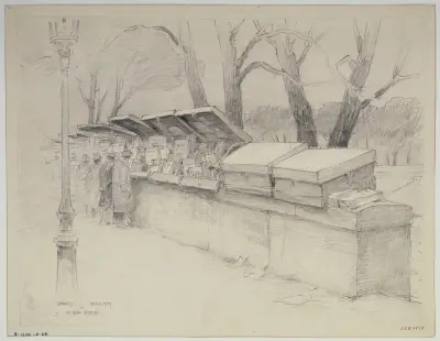 Bouquinistes sur le quai d’Orsay av Ferdinand Boberg