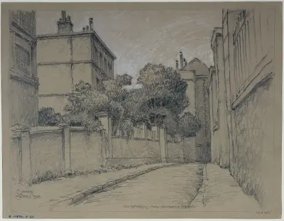 Hörnet av rue de Norvins och rue Jean-Baptiste Clément av Ferdinand Boberg