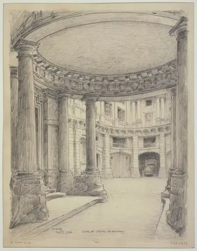 Gården till Hôtel de Beauvais av Ferdinand Boberg