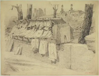 Výloha obchodníka s grafickými listy, quai Conti, Ferdinand Boberg