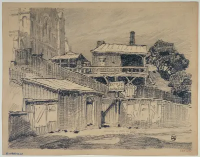 Hangarer bredvid Sacré-Cœur av Ferdinand Boberg