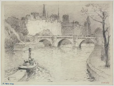 Staden och Pont-Neuf av Ferdinand Boberg