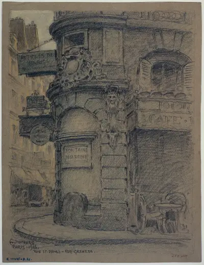 La rue Saint-Denis et la rue Greneta av Ferdinand Boberg