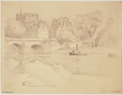 Seine och Pont Neuf av Ferdinand Boberg