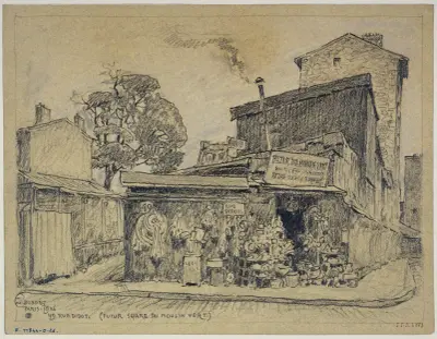 Rue Didot 49, den blivande Square du Moulin-Vert av Ferdinand Boberg