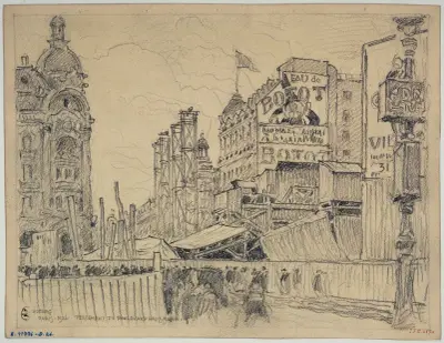 Genombrottet av Boulevard Haussmann av Ferdinand Boberg