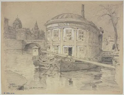 Vigier-baden vid Pont-Neuf av Ferdinand Boberg