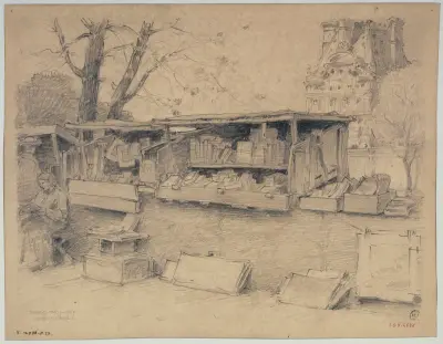 Bouquinisterna, quai Voltaire av Ferdinand Boberg