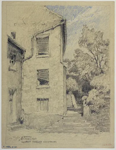 Logement d’artiste aux Gobelins av Ferdinand Boberg