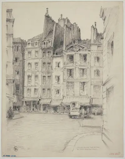 Rue de Jouy en face de la rue Tiron av Ferdinand Boberg