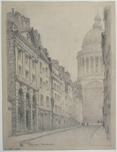 Rue Valette och Panthéon av Ferdinand Boberg