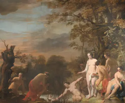 Pharoah’s Daughter Discovers Moses in the Rush Basket av Ferdinand Bol