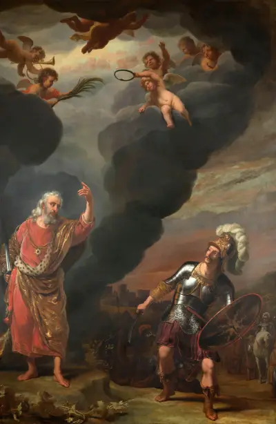 The Captain of God’s Army Appearing to Joshua av Ferdinand Bol