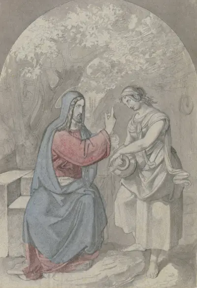 Kristus och den samaritiska kvinnan vid brunnen av Ferdinand Fellner