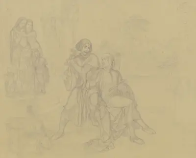 Dante při hře na loutnu, jak skládá poezii, Ferdinand Fellner
