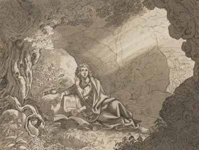 Den helige Hubertus i skogens ensamhet av Ferdinand Fellner