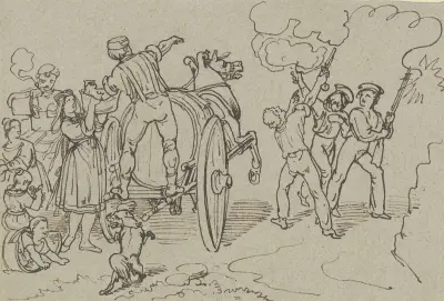Herbstfeier in Schwaben zur Weinlese av Ferdinand Fellner