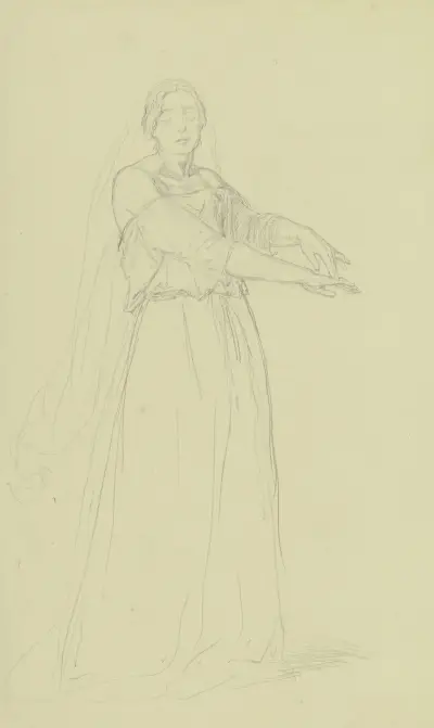 Lady Macbeth med blodiga händer av Ferdinand Fellner