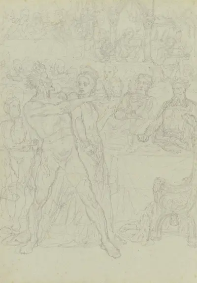 Macbeth ser Banquos vålnad av Ferdinand Fellner