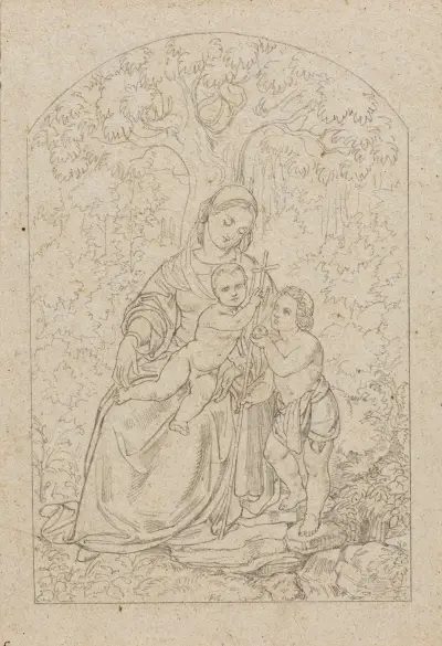 Madonna med Jesusbarnet och Johannes döparen av Ferdinand Fellner