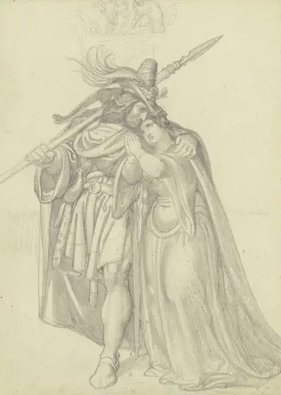 Siegfrieds avsked från Kriemhild av Ferdinand Fellner