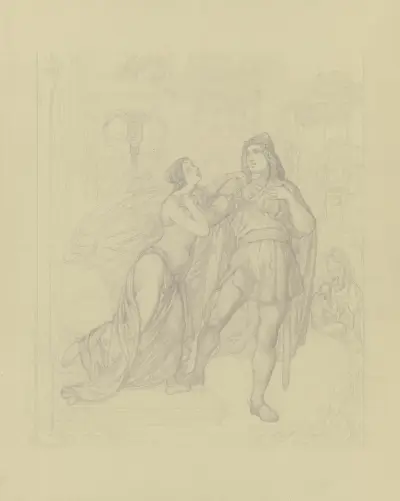 Siegfrieds avsked från Kriemhild av Ferdinand Fellner