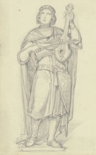 Staty av Volker von Alzey av Ferdinand Fellner