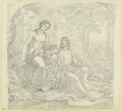 Ulysses och Kalypso av Ferdinand Fellner