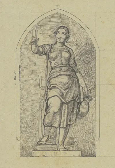 Servitris som figurin av Ferdinand Fellner