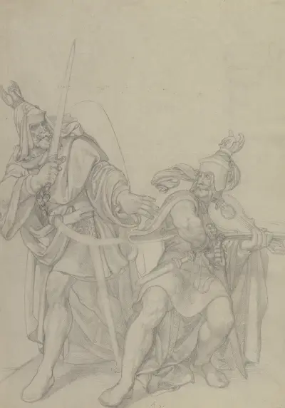 Hagen och Volker på vakt av Ferdinand Fellner
