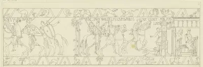 Zeichnung nach dem Bildteppich von Bayeux – Nr. 6 von Ferdinand Fellner