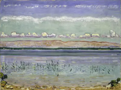 Lake Geneva With Jura Hills av Ferdinand Hodler