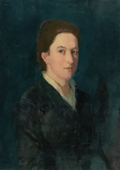 Porträtt av en ung dam av Ferdinand Hodler