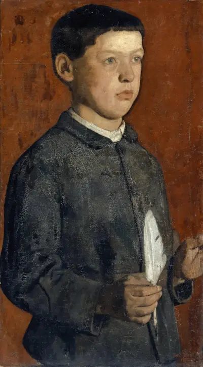 Portrait Of August Hodler (The Student) av Ferdinand Hodler