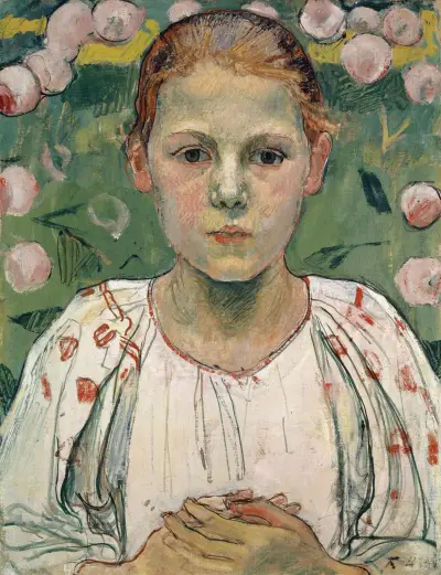 Portrait Of Käthe Von Bach (In The Garden) av Ferdinand Hodler