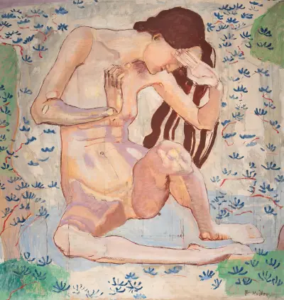 Studie för Dagen av Ferdinand Hodler