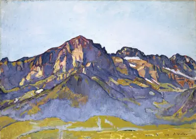 The Dents Blanches At Champéry In The Morning Sun av Ferdinand Hodler