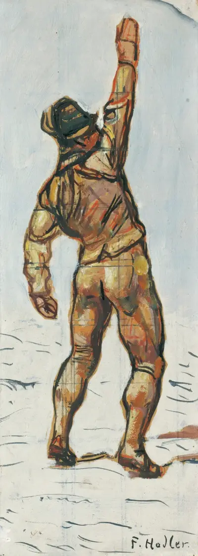 Vowing Man (Study For ‘unanimity’) av Ferdinand Hodler