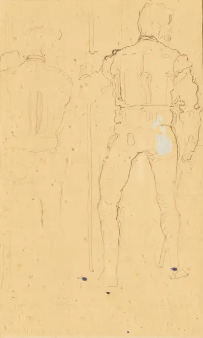 Två studier av krigare av Ferdinand Hodler