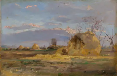 Höstlandskap med träd av Ferdinand Katona