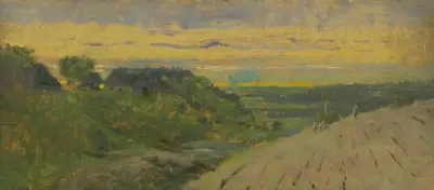 Landskap från Spišská Nová Ves av Ferdinand Katona