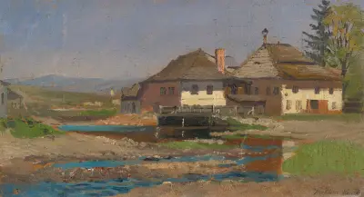 Manor House in a Spiš Village av Ferdinand Katona
