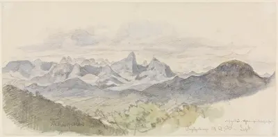 Vy mot Orgelbergen av Ferdinand Keller