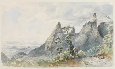 Blick zum Orgelgebirge av Ferdinand Keller