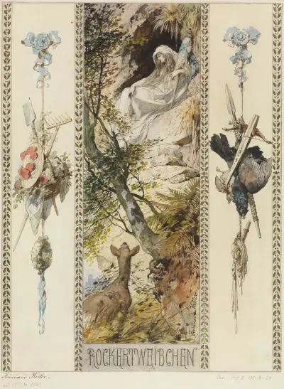 Das Rockertweibchen av Ferdinand Keller