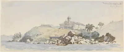 Ilha do bom Jesus vid Rio de Janeiro av Ferdinand Keller