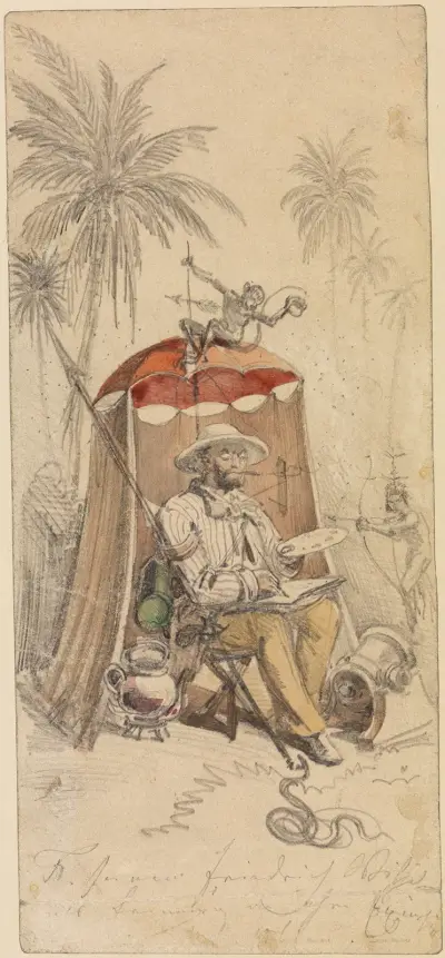 Målare i ett tält av Ferdinand Keller